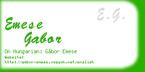emese gabor business card