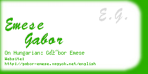 emese gabor business card